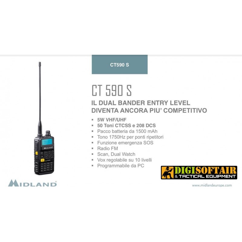 MIDLAND CT590S ricetrasmettitore dual band UHF VHF