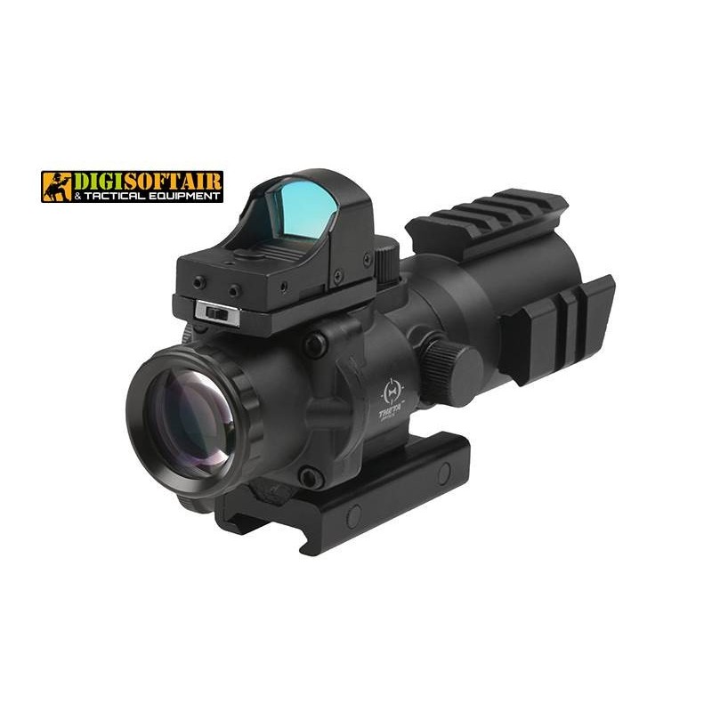 Rhino 4X32 Scope with Micro Red Dot Sight Theta optics