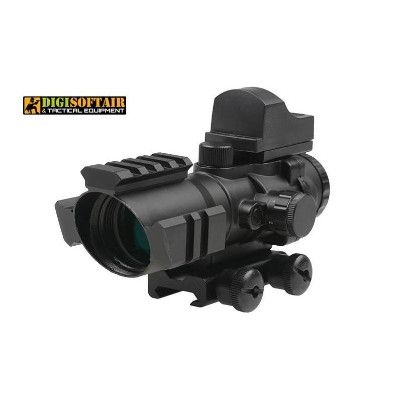 Rhino 4X32 Scope with Micro Red Dot Sight Theta optics