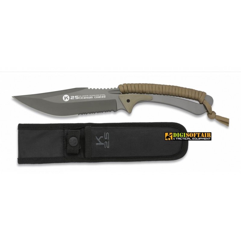 K25 32378 Tactical knife K25 coyote cord wrapped