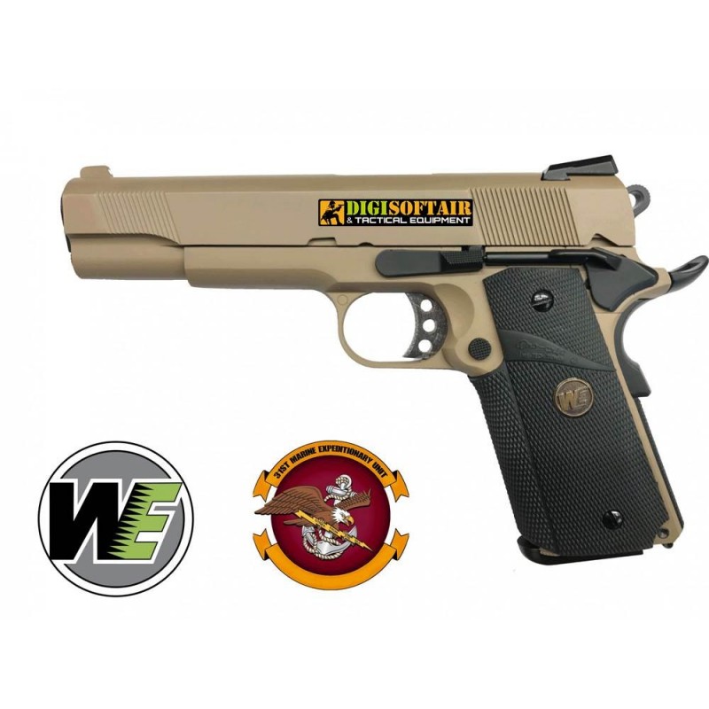 WE MEU 1911 TAN FULL METAL