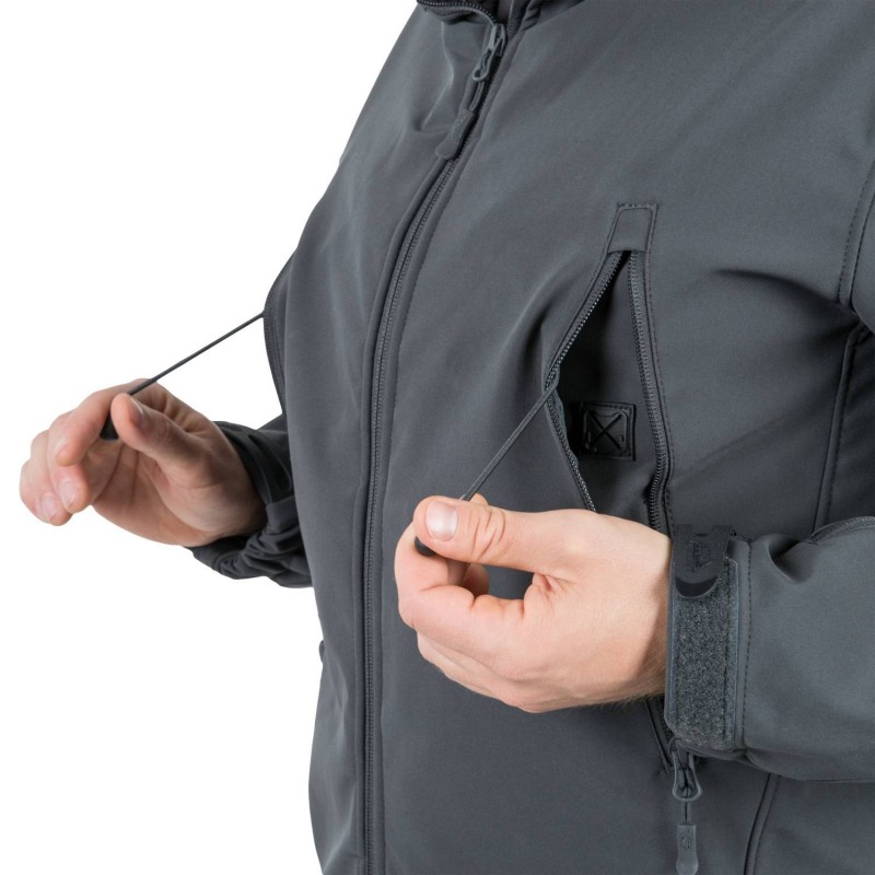 GUNFIGHTER Jacket Shark Skin WINDBLOCKER nera Helikon Tex