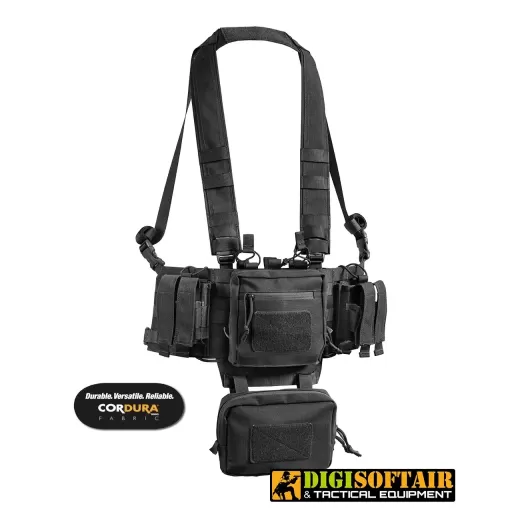 Mini chest rig modulare, Cordura 1000d black Nerg Openland