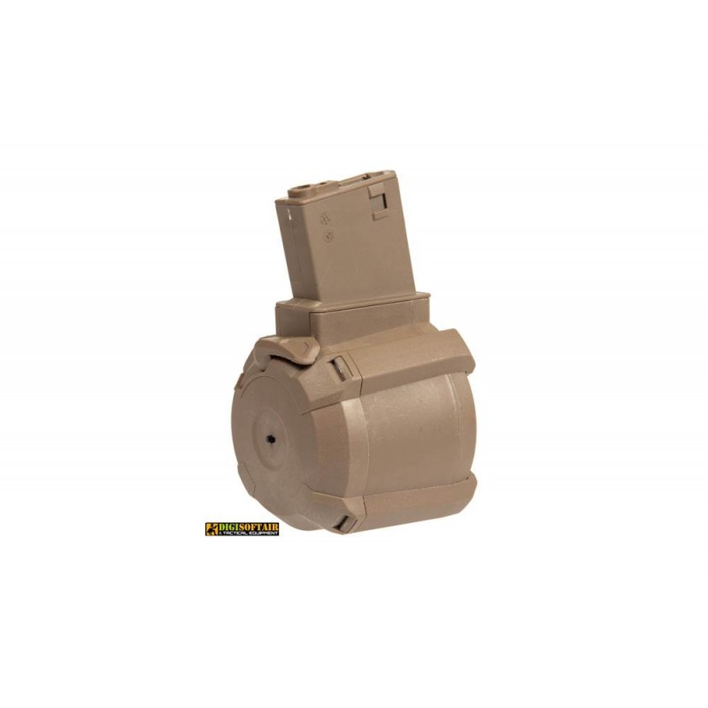 Tornado caricatore elettrico tan M4 Drum 1200 bb