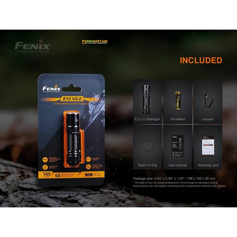 Fenix E12 V2.0 Torcia AA 160 lumen