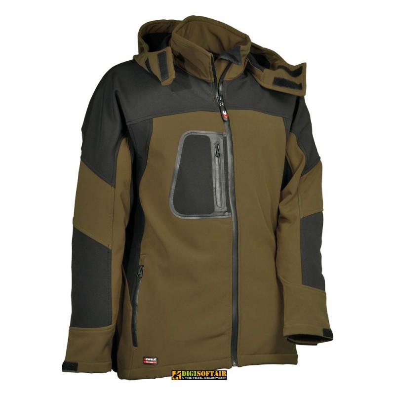 Softshell Sweden Cofra colore Fango, impermeabile e antivento