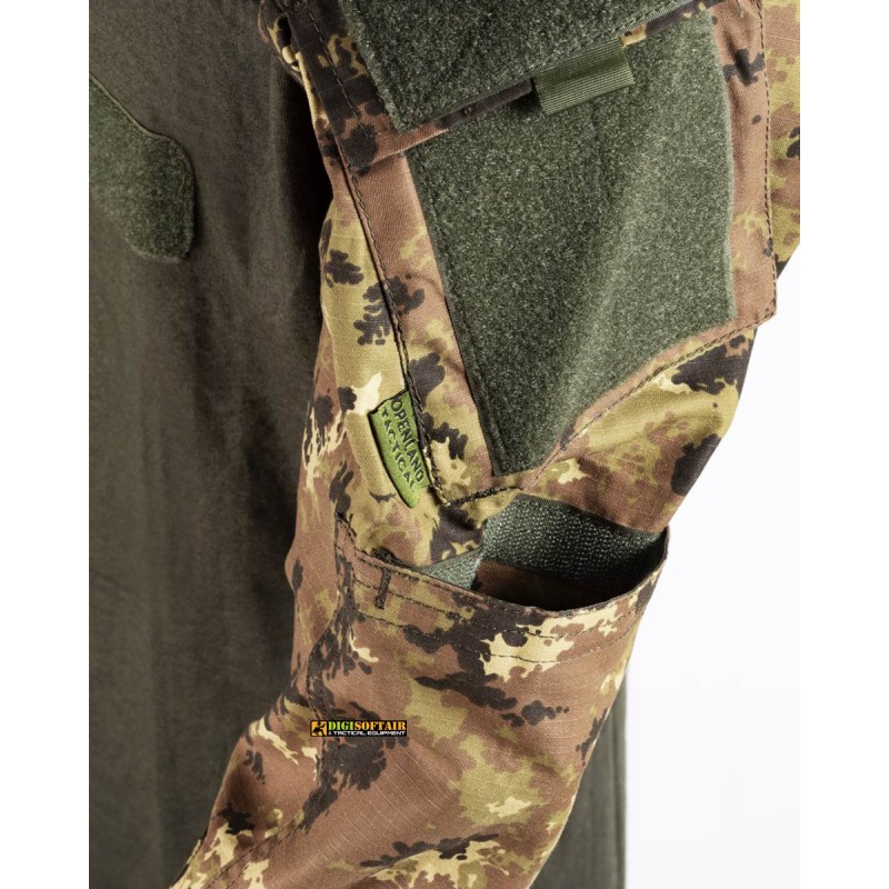 OPENLAND NERG Tactical combat shirt in cotone Vegetato Italiano