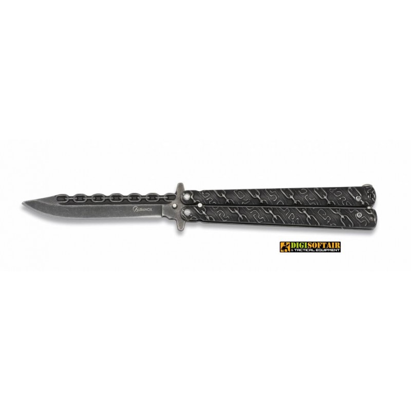 Coltello butterfly Albainox skull 02183