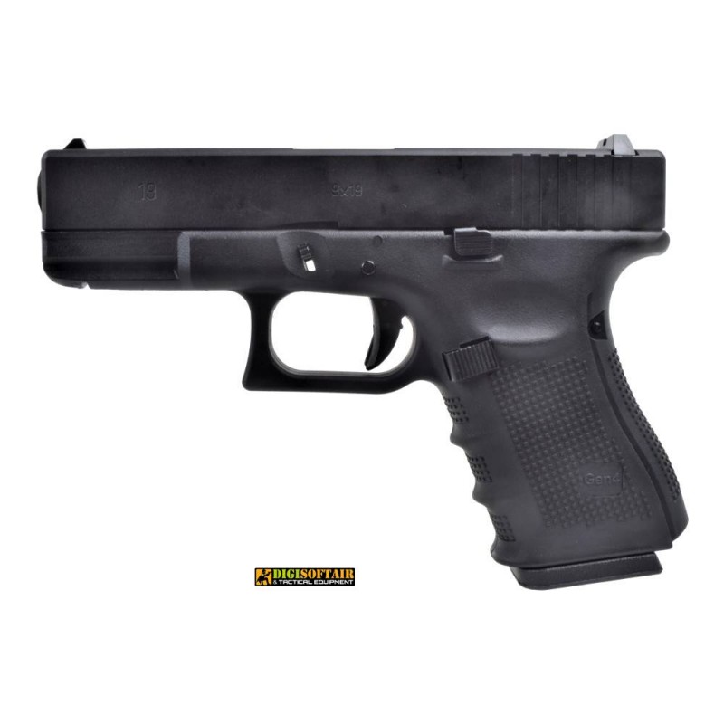 WE G19 pisotola a green gas blowback nera