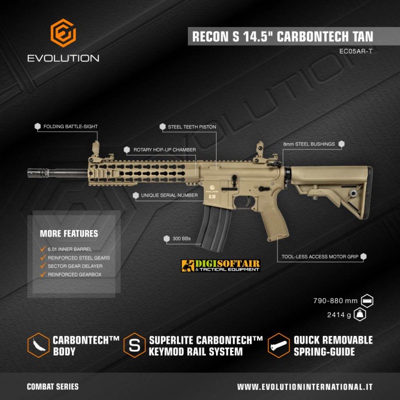 Evolution M4 Recon S 14.5 Carbontech Tan EC05AR-T