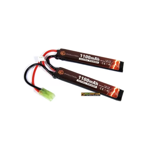 Evolution Li-Po Ultra Power 7.4V 1100mAh 20C - 40C Peak (2 x mm