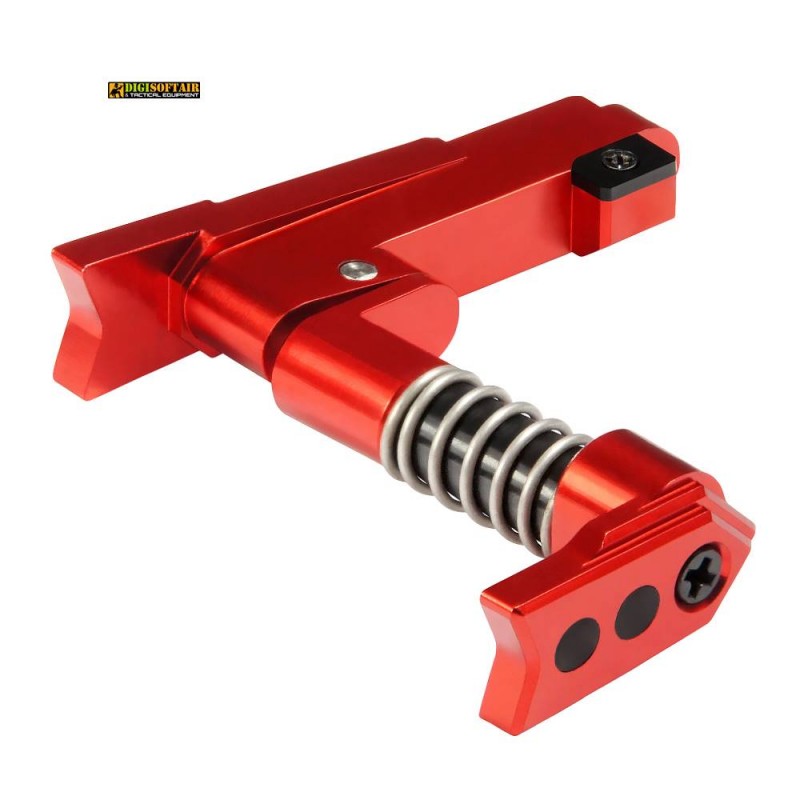 CNC Aluminum Advanced Magazine Release Style A Red MX-MAR001SAR