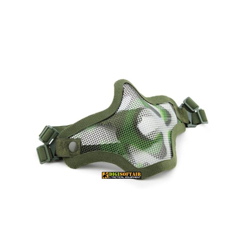 Wosport half face mask Strike Green camo