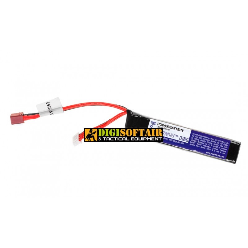 Pirate Arms LiPo 11.1V 1100mAh 20C Stock Tube Type Mini Tamiya