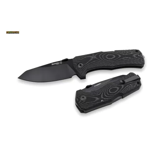 Lionsteel TM1 Manico Micarta, Lama nera TM1 MB