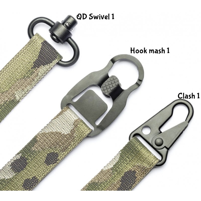 Black Folium Sling Utopia Multicam with Hook mash 1 + Tri-ring 1