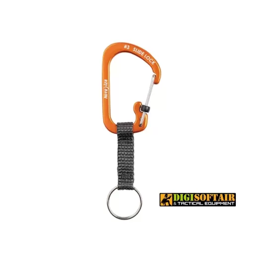 Nite ize Slidelock keyring 3 aluminum Orange CSLAW3-19