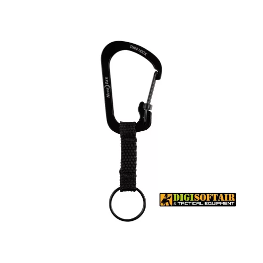 Nite ize Slidelock keyring 3 Stainless Steel Black CSLW3-01