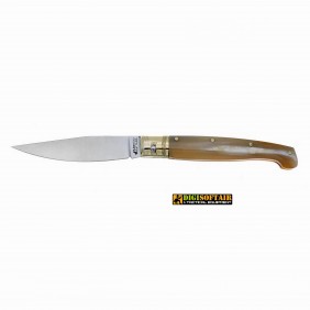 Pattada with Horn and brass head 20cm, artisan Sardinian knife