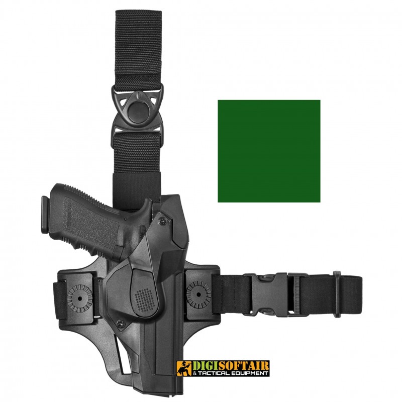 vega holster, DCHT8 fondina cosciale Verde, per Beretta 92/98