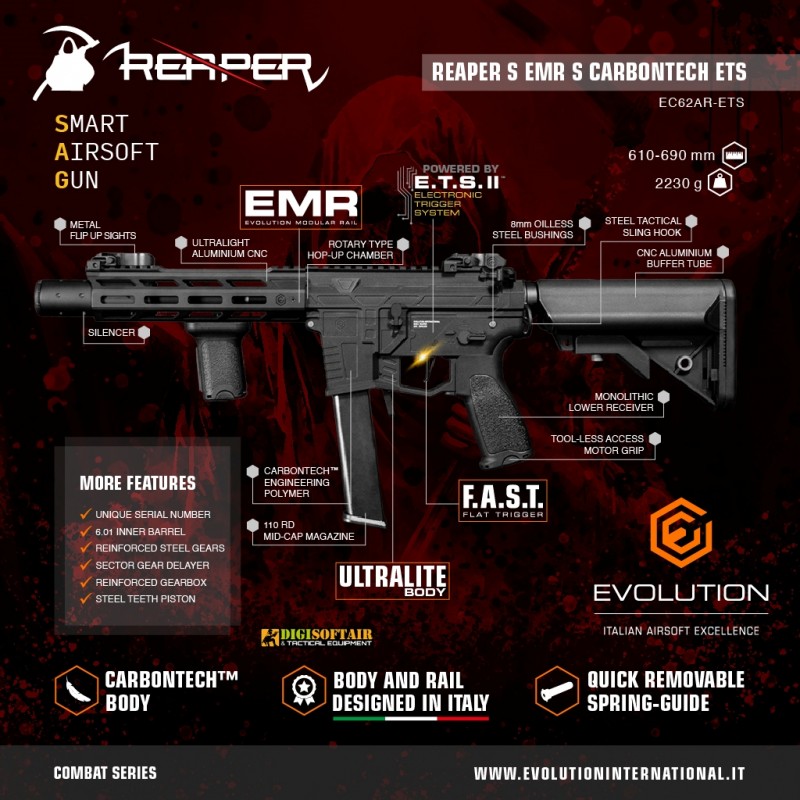 Evolution Reaper S EMR S Carbontech ETS EC62AR-ETS