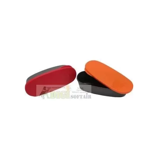 SNAPBOX OVAL 2 contenitori con coperchio rosso e arancio light