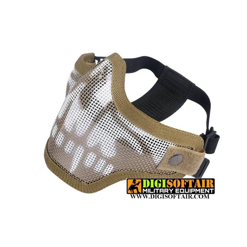 Maschera half face Strike skull tan