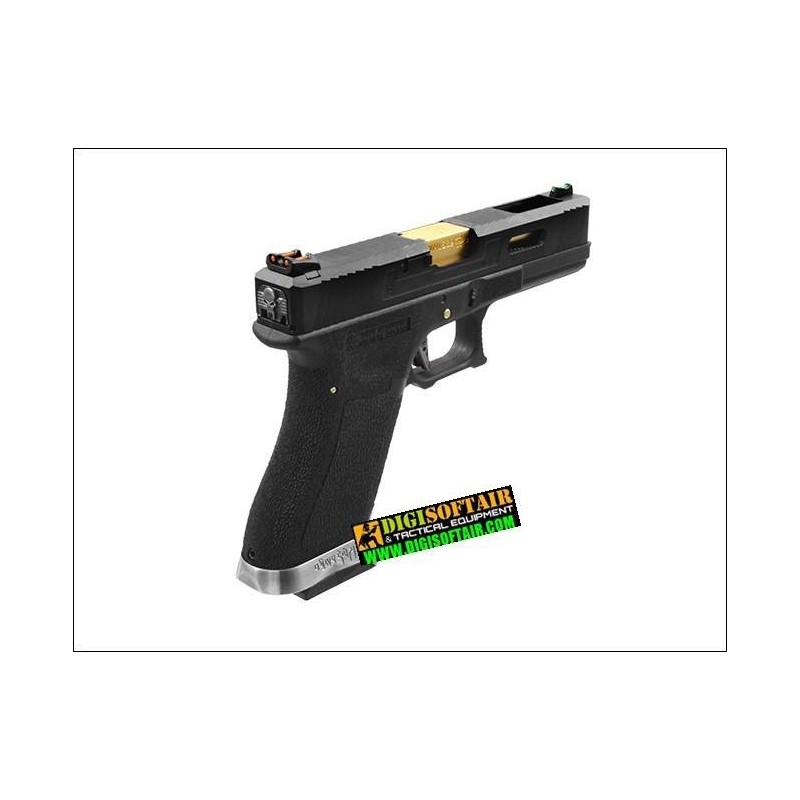 WE GAS BLOWBACK PISTOL glock G18 Custom G FORCE series black