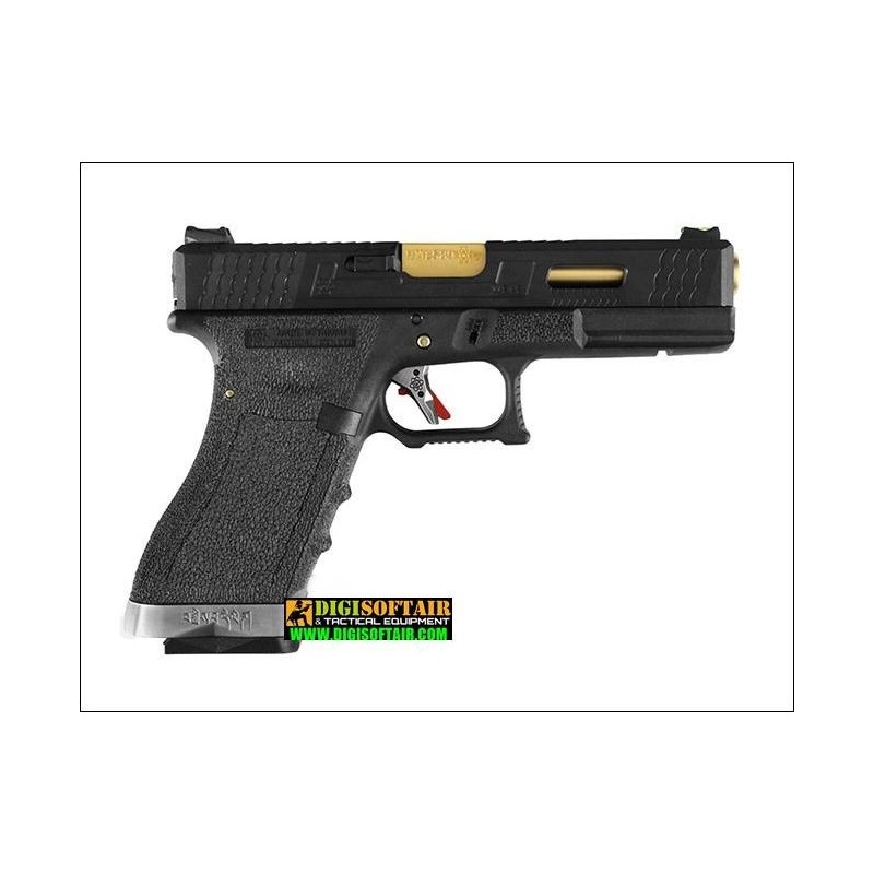 WE GAS BLOWBACK PISTOL glock G18 Custom G FORCE series black