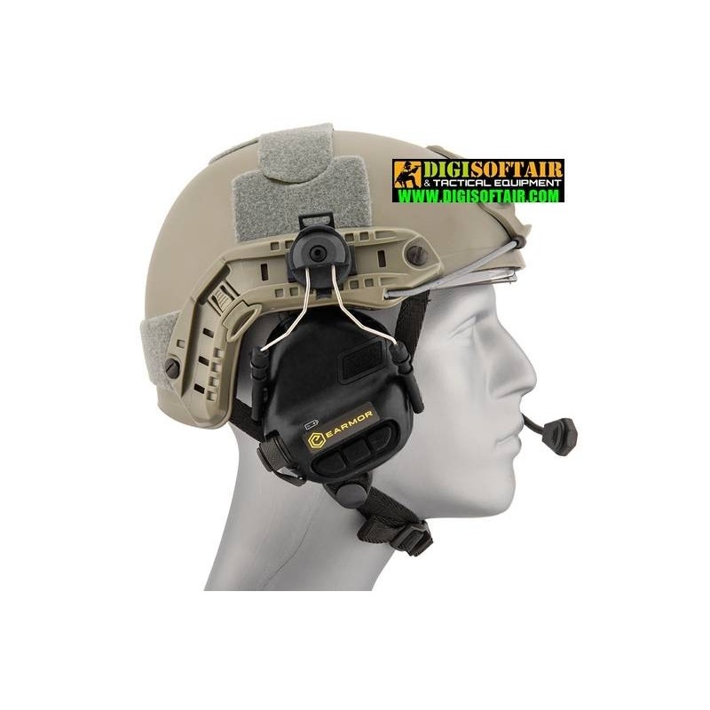 Earmor M32H Tactical Communication Cuffie protettive per caschi FAST MT black