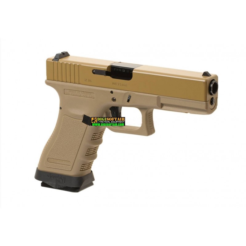 WE modello glock G17 Custom G FORCE series desert PISTOLA SOFTAIR A GAS