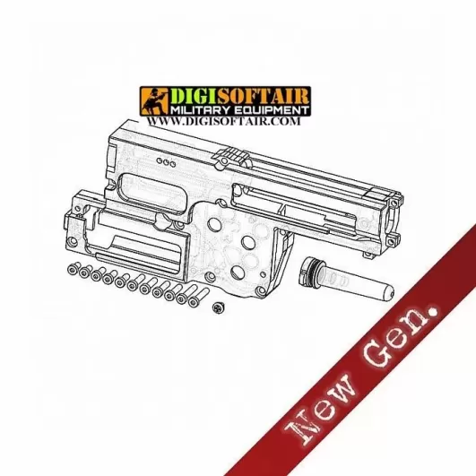 Gearbox CNC airsoft gearbox P90 QSC 8mm