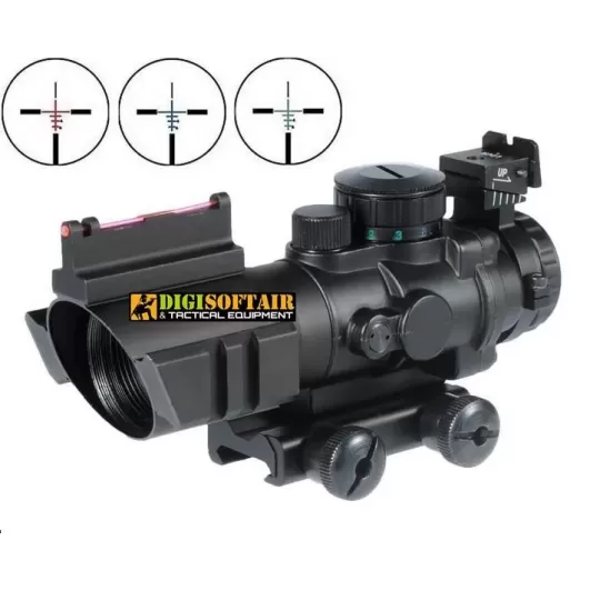 DRAGONFLY - GOLIATH HYBRID OPTICS - 3 RETICLES - OPTICAL FIBER